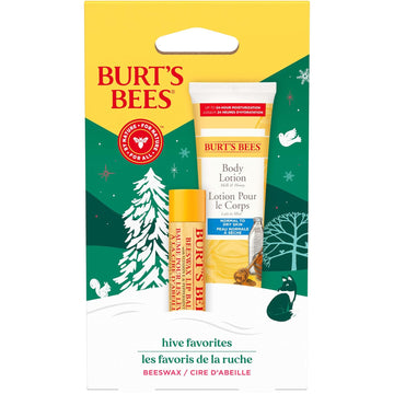 Burt'S Bees Gift Set For Lip & Body, Beeswax Lip Balm & Mini Milk & Honey Body Lotion, Hive Favorite Limited Edition