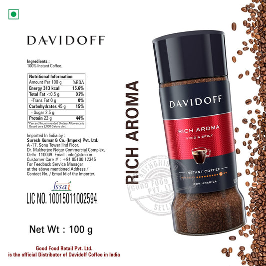 Davidoff Instant Coffee Trio - Rich Aroma, Fine Aroma And Espresso 57 Bundle - 100% Arabica Beans - Roasted For A Spicy Richness, Fragrant Elegance, And Chocolatey Depth, 3 X 3.52 Oz