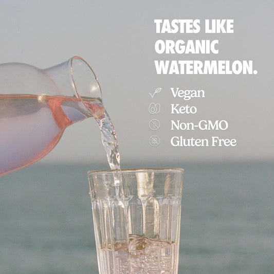 Moon Juice Mini Dew Electrolyte Powder Sticks | Electrolyte Drink Mix + Trace Minerals Supplement For Hydration + Brain Function | Vegan, Keto | Sugar Free Watermelon Flavor | 14 Servings