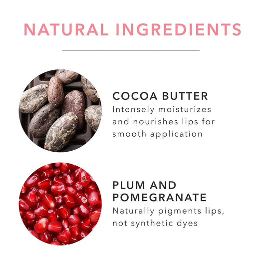 100% Pure Pomegranate Oil Anti-Aging Lipstick Long Lasting, Vibrant Makeup - Moisturizing Cocoa Butter Satin Finish - Vegan Fruit Pigmented Primrose Color (Pink) - 0.15 Oz