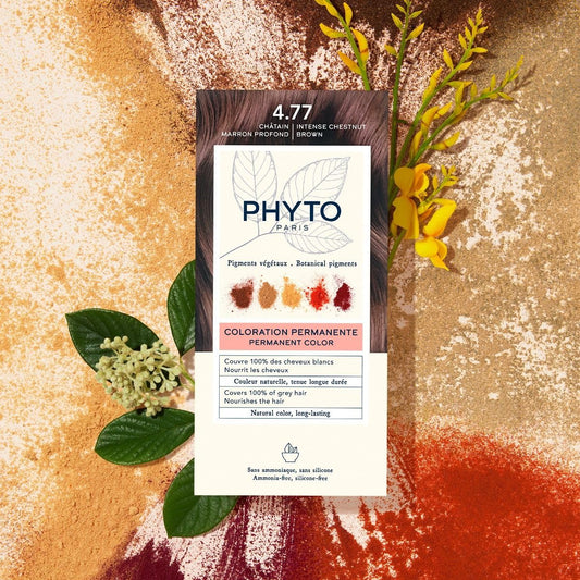 Phyto Phytocolor Permanent Hair Color With Botanical Pigments, 100% Grey Hair Coverage, Ammonia-Free, Ppd-Free, Resorcin-Free, 0.42 Oz