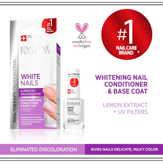 Eveline Cosmetics 3 In 1 Instantly Whiter Nail Whitener