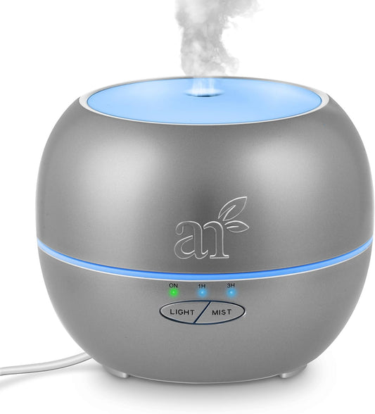 ArtNaturals Aromatherapy Essential Oil Diffuser – (Silver - 5 Fl Oz / 150 ml Tank) – Ultrasonic Aroma Humidifier - Auto Shut-Off – For Home, Office, Bedroom and Baby : Health & Household