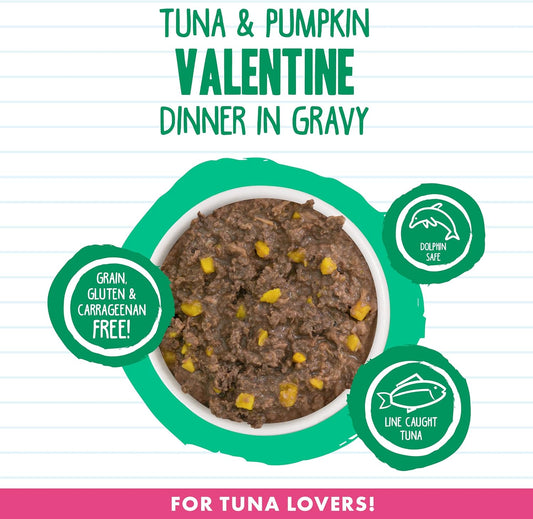 Weruva Best Feline Friend (B.F.F.) Tuna & Pumpkin Valentine With Tuna & Pumpkin In Gravy Cat Food, 3Oz Can (Pack Of 24)