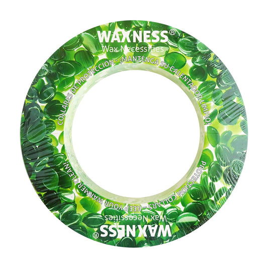 Waxness Waxing Protection Collars 50 Pack Green Fits Most 14-16 Ounces Tins And Pots