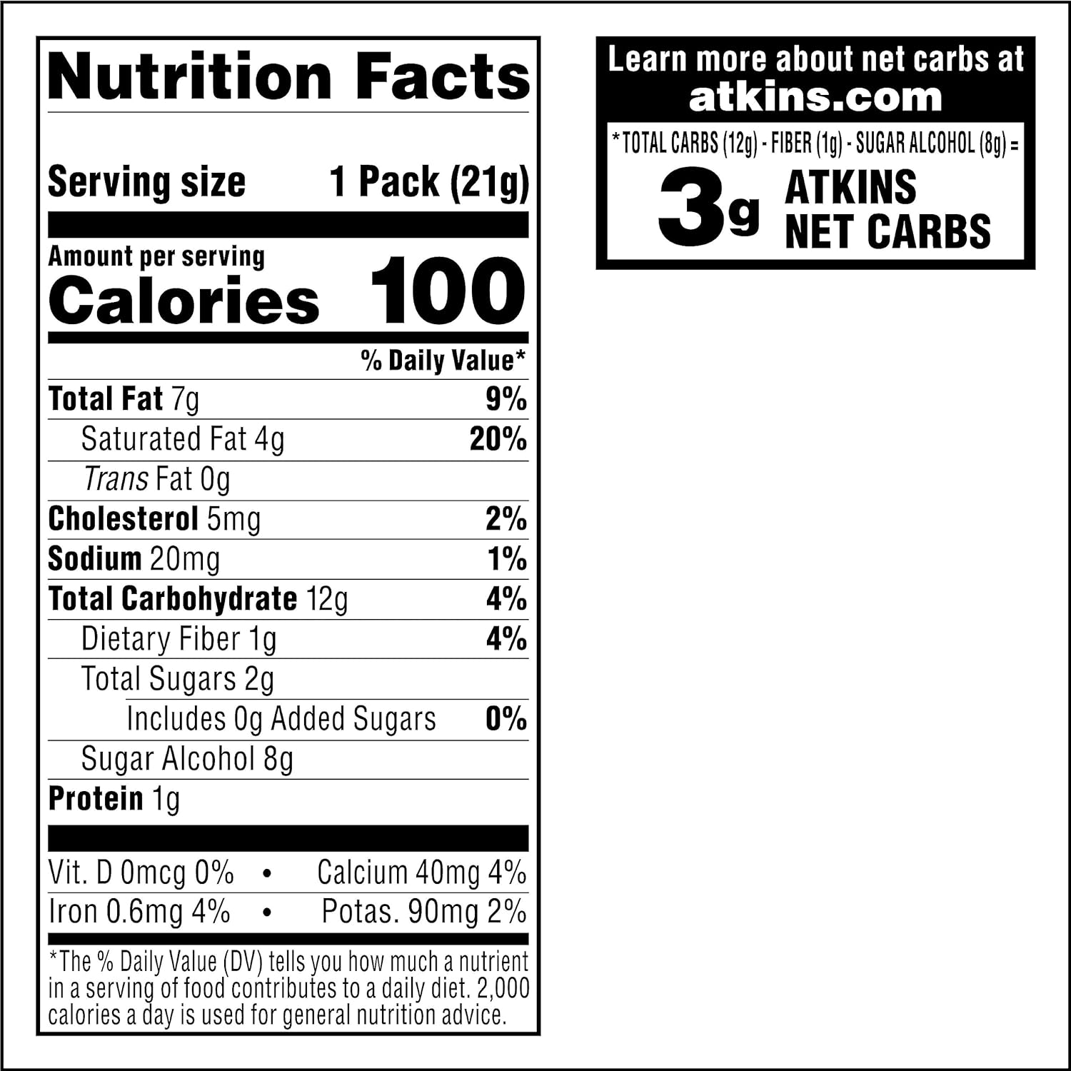 Atkins Endulge Treat, Chocolate Break Bar, 3g Net Carbs, 2g Sugar, 100 Calories, 6 Packs (6 Bars Each) : Health & Household