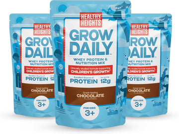Healthy Heights Grow Daily Kids Protein Drink Mix (Vanilla) - High Protein Shake For Kids 3+