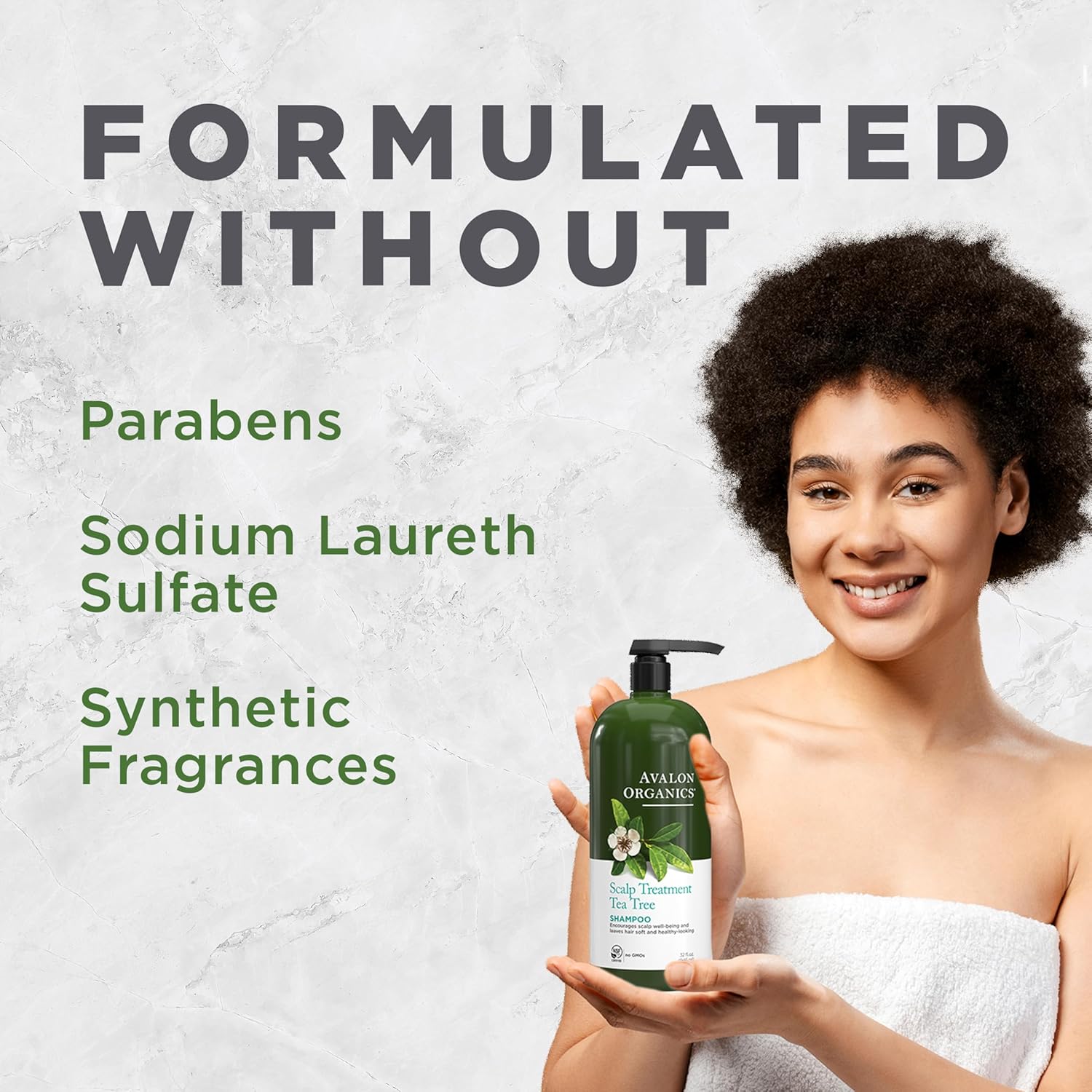 Avalon Organics Scalp Treatment Tea Tree Shampoo, Encourages Scalp Well-Being and Leaves Hair Soft, 32 Fluid Ounces : Hair Shampoos : Beauty & Personal Care