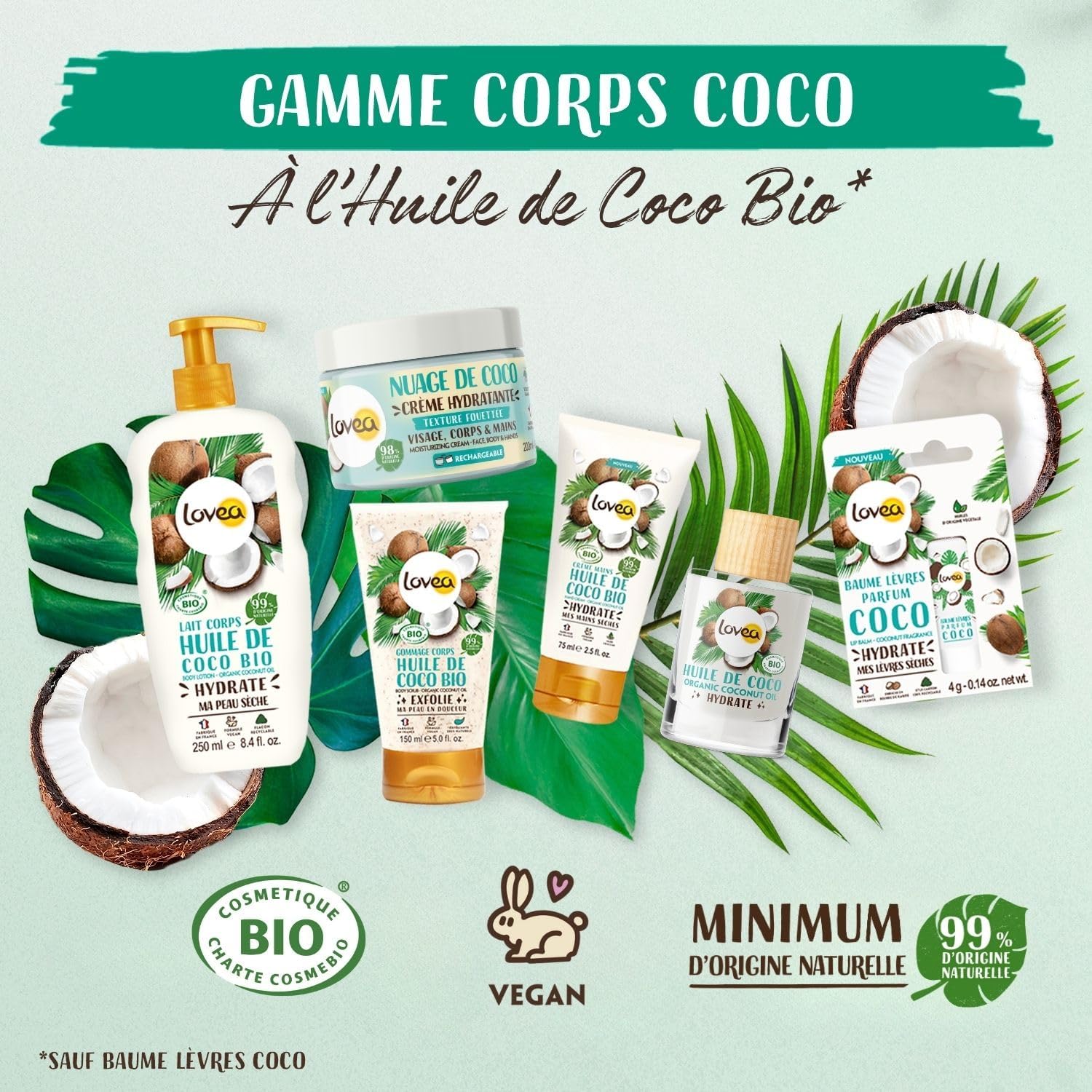 Lovea Organic Hand Cream Coconut 75 Ml