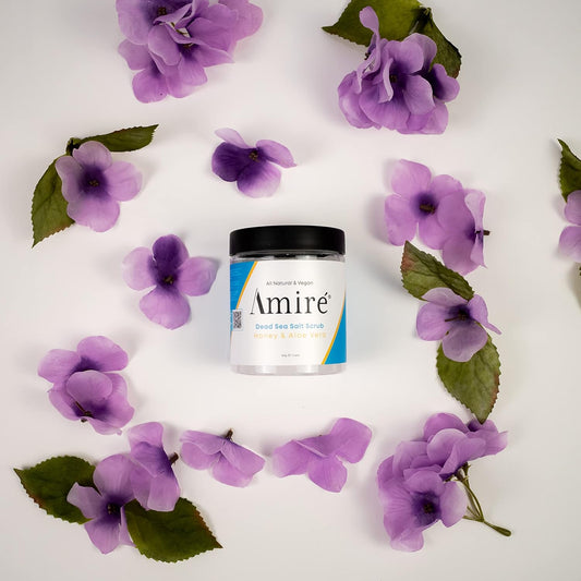 Amire Tea Tree Oil Exfoliating Body And Foot Scrub With Dead Sea Salt, Great For Acne, Dandruff, Stinky Feet, Infused With Argan Oil And Shea Butter To Moisturize