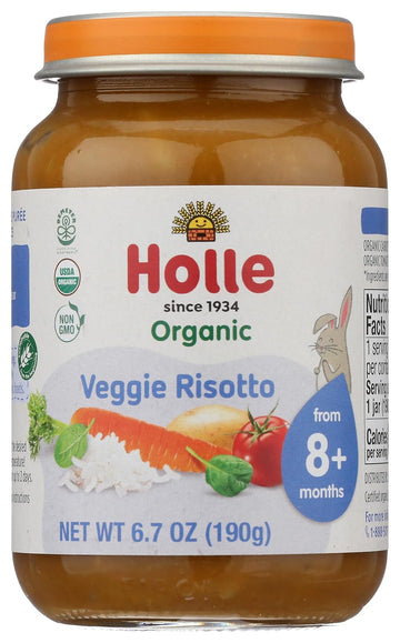 Holle Organic Veggie Risotto Baby Food, 6.7 Oz