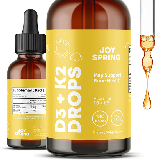 Joyspring Vitamin D3 K2 For Kids May Support Healthy Immune System - Vitamin D For Children And Kids Focus And Attention Supplements Support Healthy Brain Function