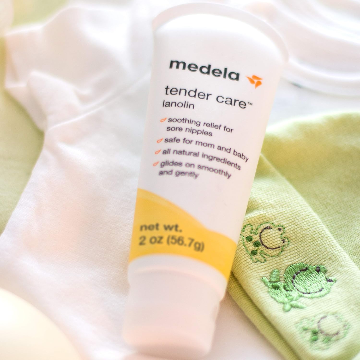 Medela, Tender Care, Lanolin Nipple Cream For Breastfeeding, All-Natural Nipple Cream, Tender Care Lanolin, Offers Soothing Protection, Hypoallergenic, All-Natural Ingredients, 100% Safe, 2 Oz. Tube : Breast Nipple Therapy Products : Baby