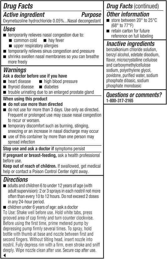 Afrin Original Nasal Spray (Old Version), 0.5 Fl Oz