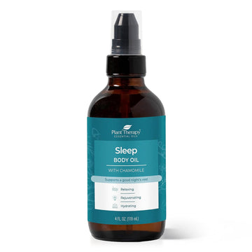 Plant Therapy Sleep Body Oil with Chamomile 4 oz Promotes a Good Night's Rest, Calms a Restless Mind & Body, Softens & Nourishes Skin