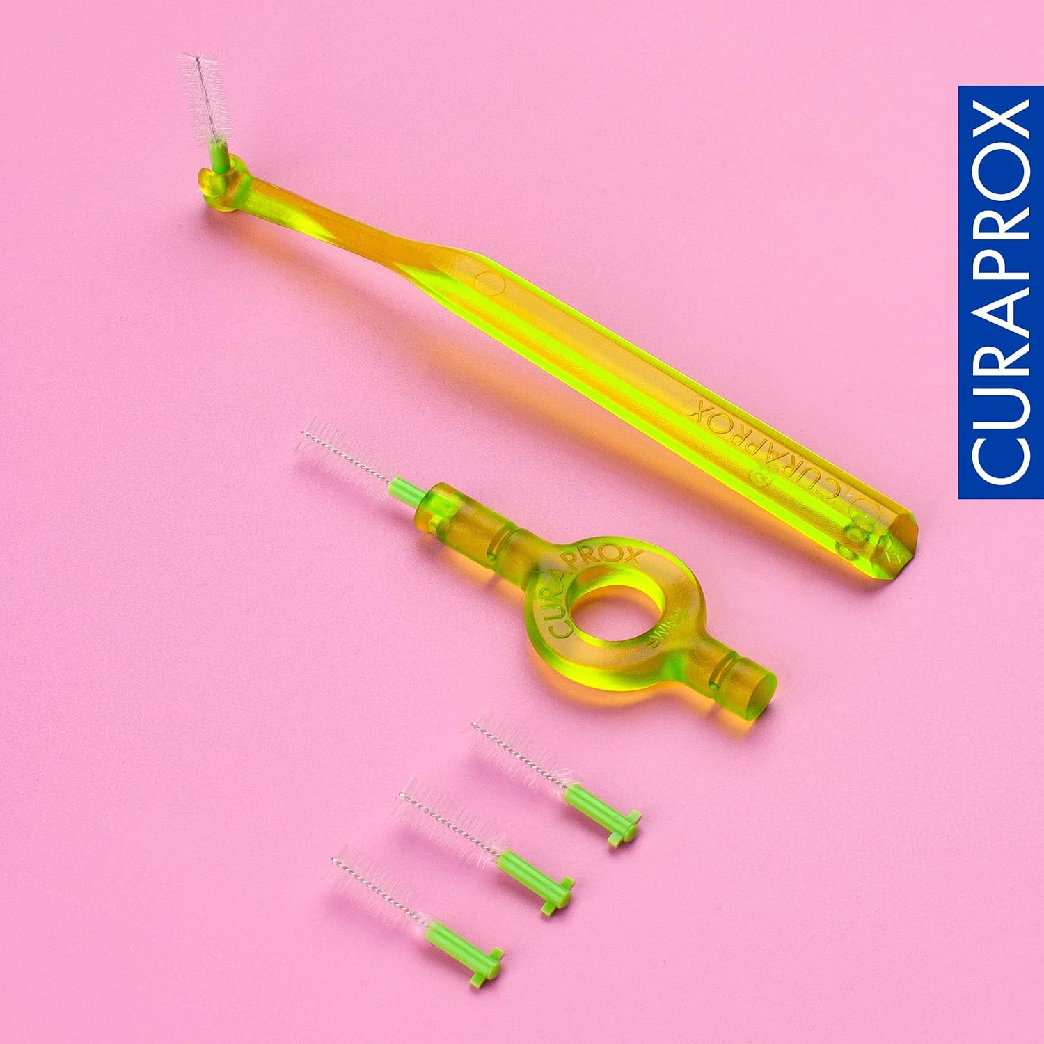 Curaprox CPS 011 Prime Start Interdental Brush Kit, Lime Green - 5 x 1,1mm - 5,0mm Interdental Brushes + 2 Interdental Toothbrush Holders : Amazon.co.uk: Health & Personal Care