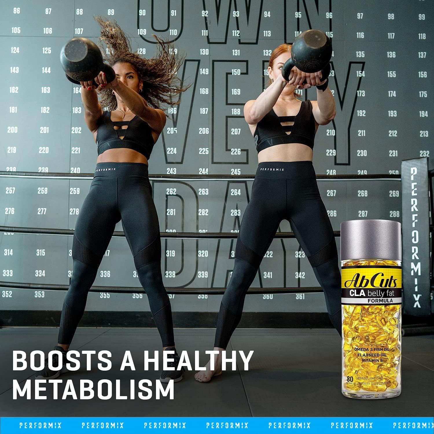 Ab Cuts CLA Belly Fat Formula - 80 Easy-to-Swallow Softgels - Omega 3