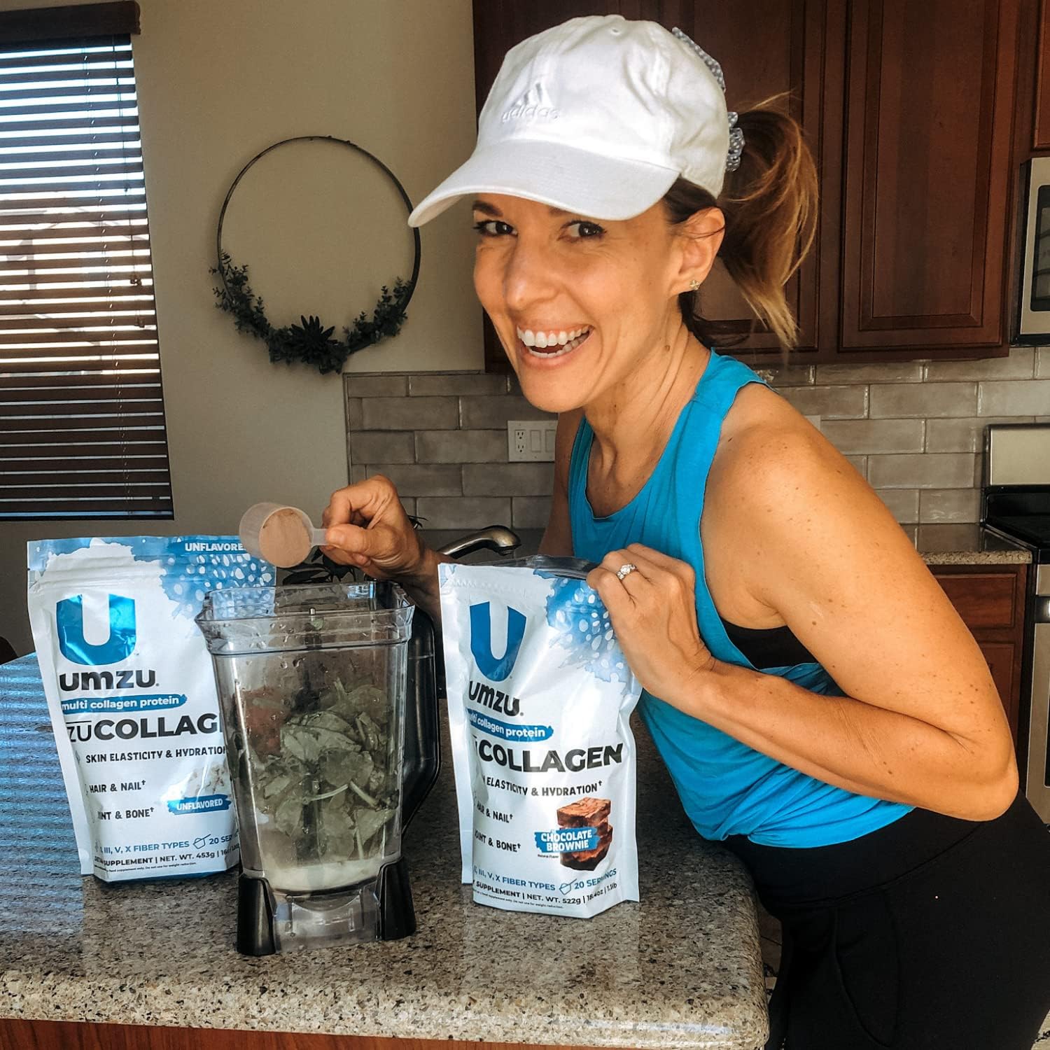 UMZU zuCollagen Protein - 5 Collagen Types - Hair, Nail & Skin Vitamins - 20g Protein - Supports Skin Elasticity, Circulatory System, Gut Health & More - 20 Servings (20 Servings, Chocolate) : Health & Household