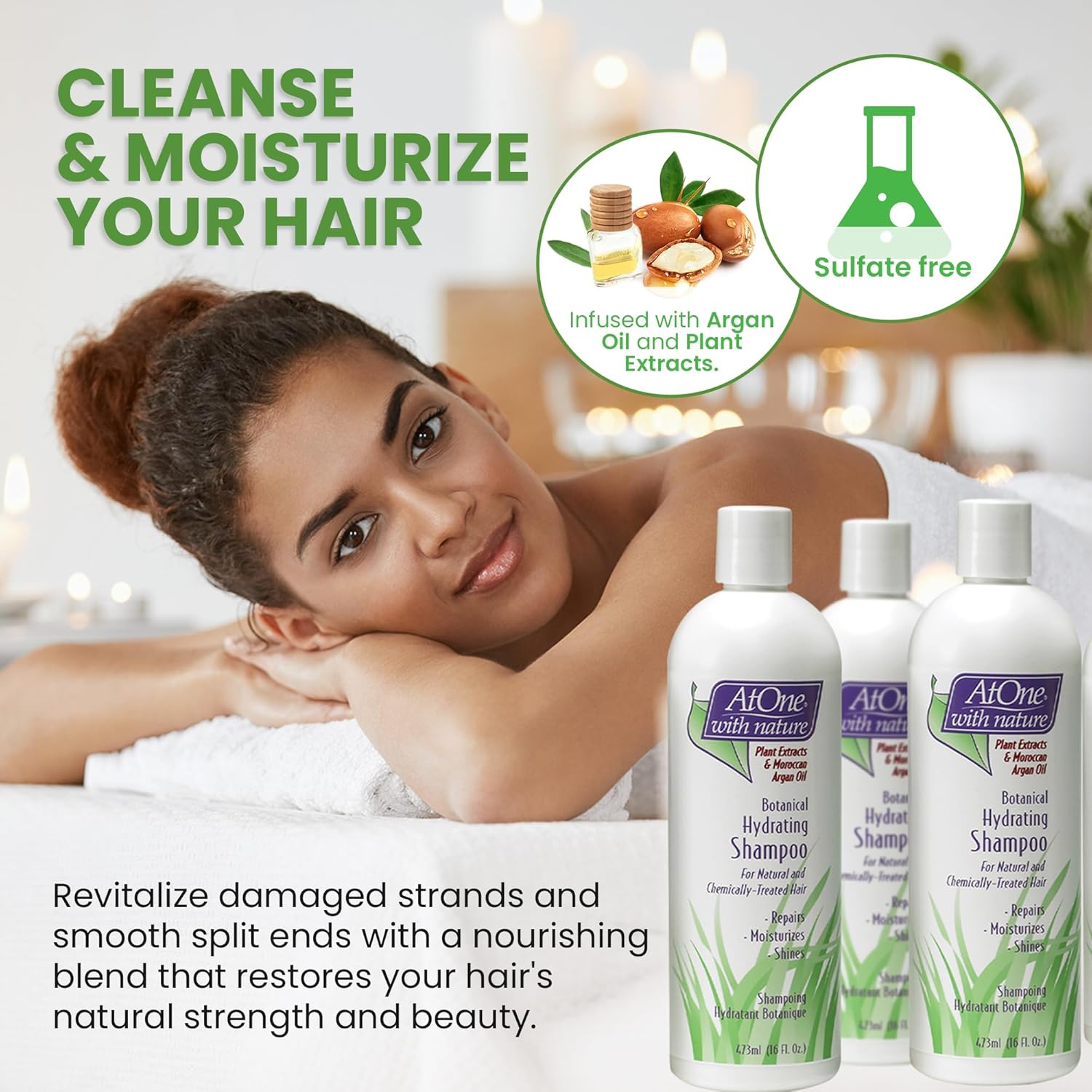 Atone Botanical Hydrating Shampoo 16Oz By Atone