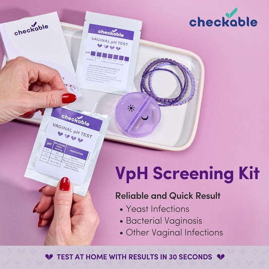 Checkable Vaginal Ph Test Strips, Home Yeast Infection Test Kit For Women, Easy To Use, Fast And Accurate Results For Vaginal Health - 3 Count