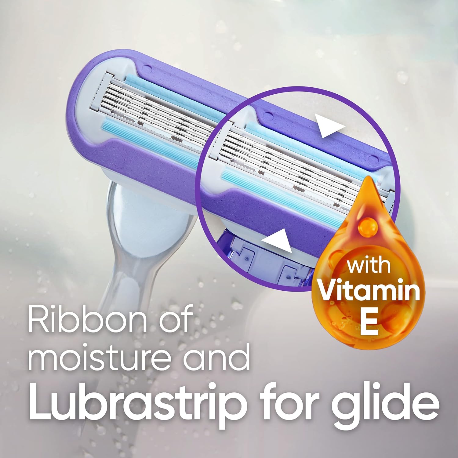 Gillette Venus Deluxe Smooth Swirl Womens Razor Blade Refills, 6 Count, Moisture Ribbon to Protect Against Irritation (Pack of 1) : Beauty & Personal Care