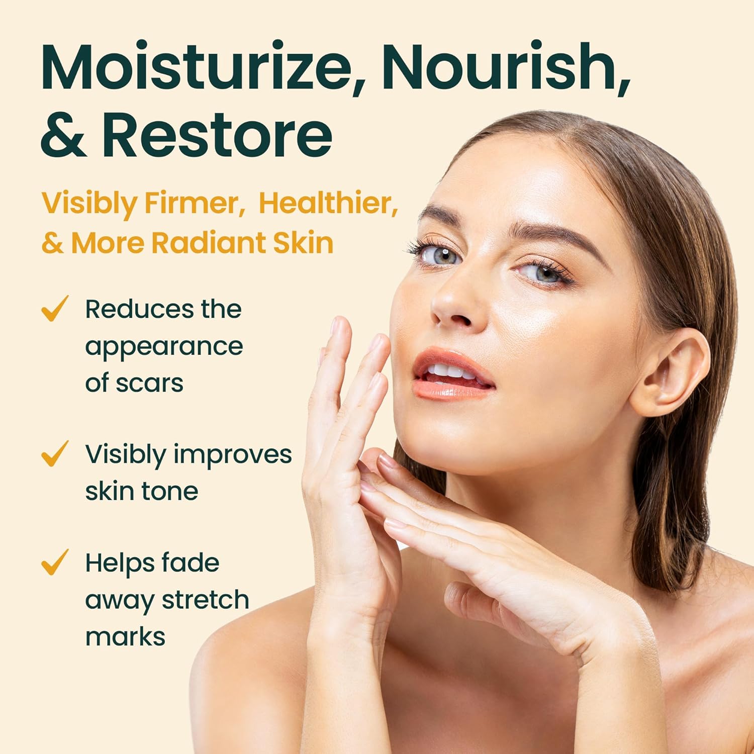 Bio Pure Skincare Oil For Skin - Moisturizer For Dry Skin - Pregnancy Stretch Mark Prevention - Oil For Scars - Stretch Mark Treatment With Organic Sweet Almond Oil & Jojoba Oil For Skin (8Oz) : Beauty & Personal Care