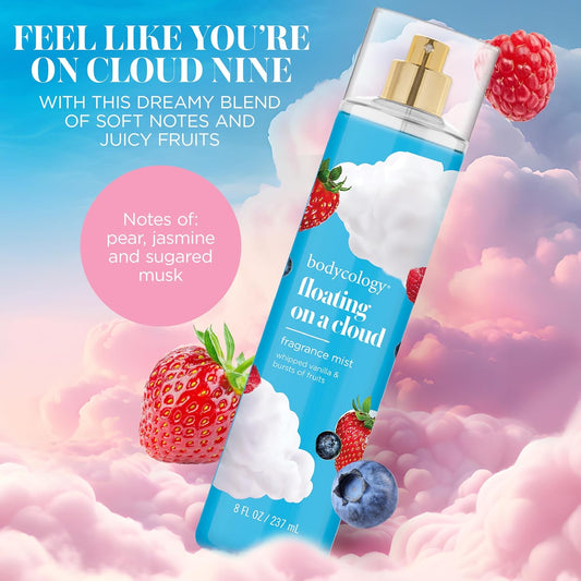 Bodycology Long-Lasting Fragrance Body Mist, Floating On A Cloud, 8 Fl Oz