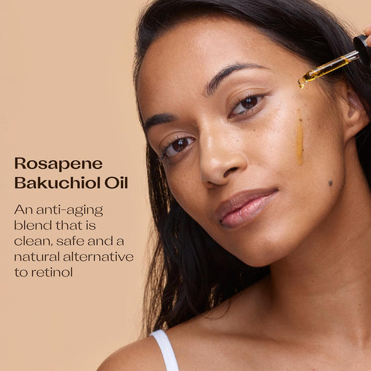 Trilogy Rosapene Bakuchiol Oil, Anti-Aging Natural Active Blend, 1.0 Fl Oz