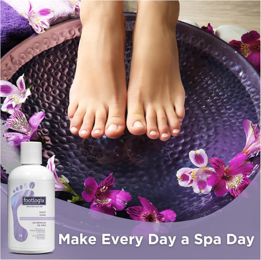 Footlogix Foot Soak Concentrate, 8.45 Oz - Gentle Cleansing, Foot Bath Soak, Soften Dry Feet And Calluses