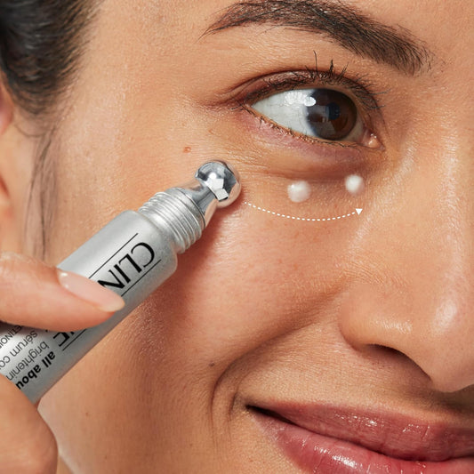 Clinique All About Eyes Brightening Serum Concentrate With Vitamin C, Hyaluronic Acid + Retinol | Hydrating + Reduces Dark Circles, 0.34 Fl Oz