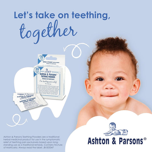 Ashton & Parsons Teething Powders, Used To Soothe Teething Pain And Symptoms, For Babies From 3 Months+, Natural Traditional Remedy, Uk’S No1 Teething Brand In Pharmacy*, Pack Of 20