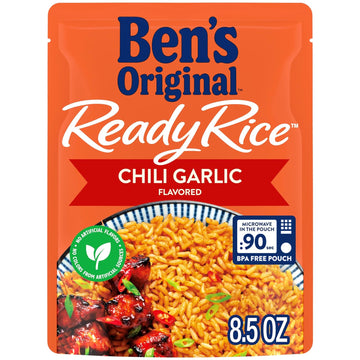 Ben'S Original Ready Rice Chili Garlic Flavored Rice, Easy Dinner Side, 8.5 Oz Pouch (Pack Of 12)