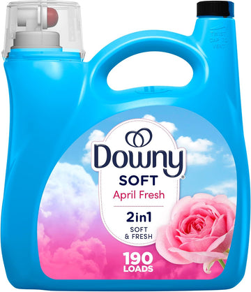 Downy Fabric Softener Liquid, April Fresh Scent, 140 Fl Oz, 190 Loads, He Compatible