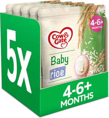 Cow & Gate Baby Rice Cereal, 4-6+ Months, 100 G, Pack Of 5