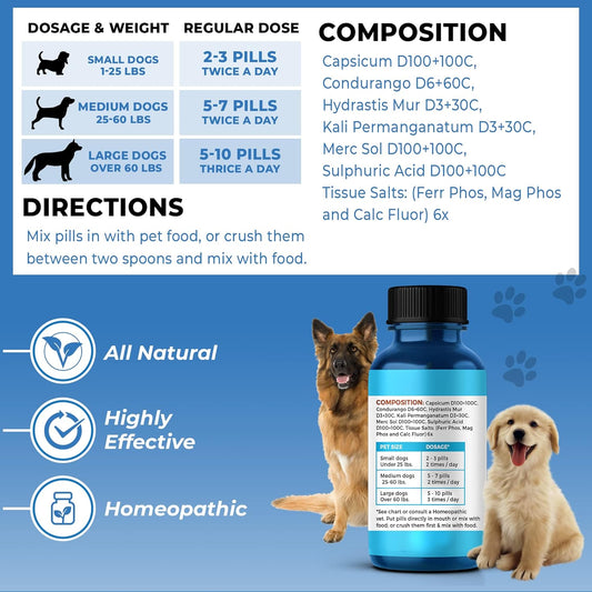 Bestlife4Pets Oral Health Dental Care Supplement For Dogs - Plaque Tartar Remover Stomatitis & Gingivitis Control – Anti-Inflammatory Tooth And Gums Pain Relief - Easy To Use Natural Pills