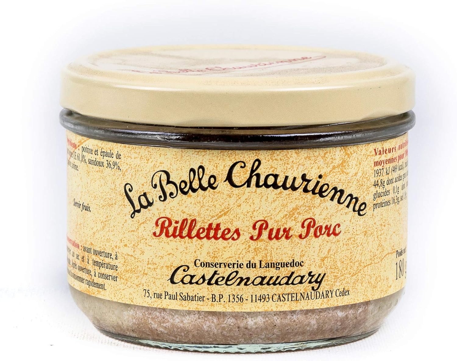 La Belle Chaurienne Pure Porc Pork Rillettes 180G