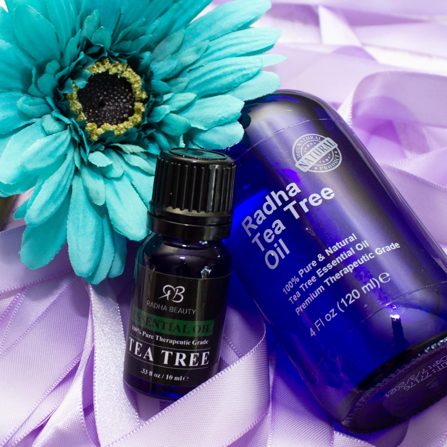 Radha Beauty Tea Tree Essential Oil 4 Oz. - 100 Percent Pure & Natural Therapeutic Grade - Dyi Soaps, Shampoo, Body Wash, Aromatherapy : Beauty & Personal Care