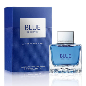 Banderas Blue Seduction Eau De Toilette For Men - Fresh, Romantic, Fruity Scent - Woody, Aquatic Notes Of Apple, Sea Water - Ideal For Day Wear - 3.4 Fl Oz