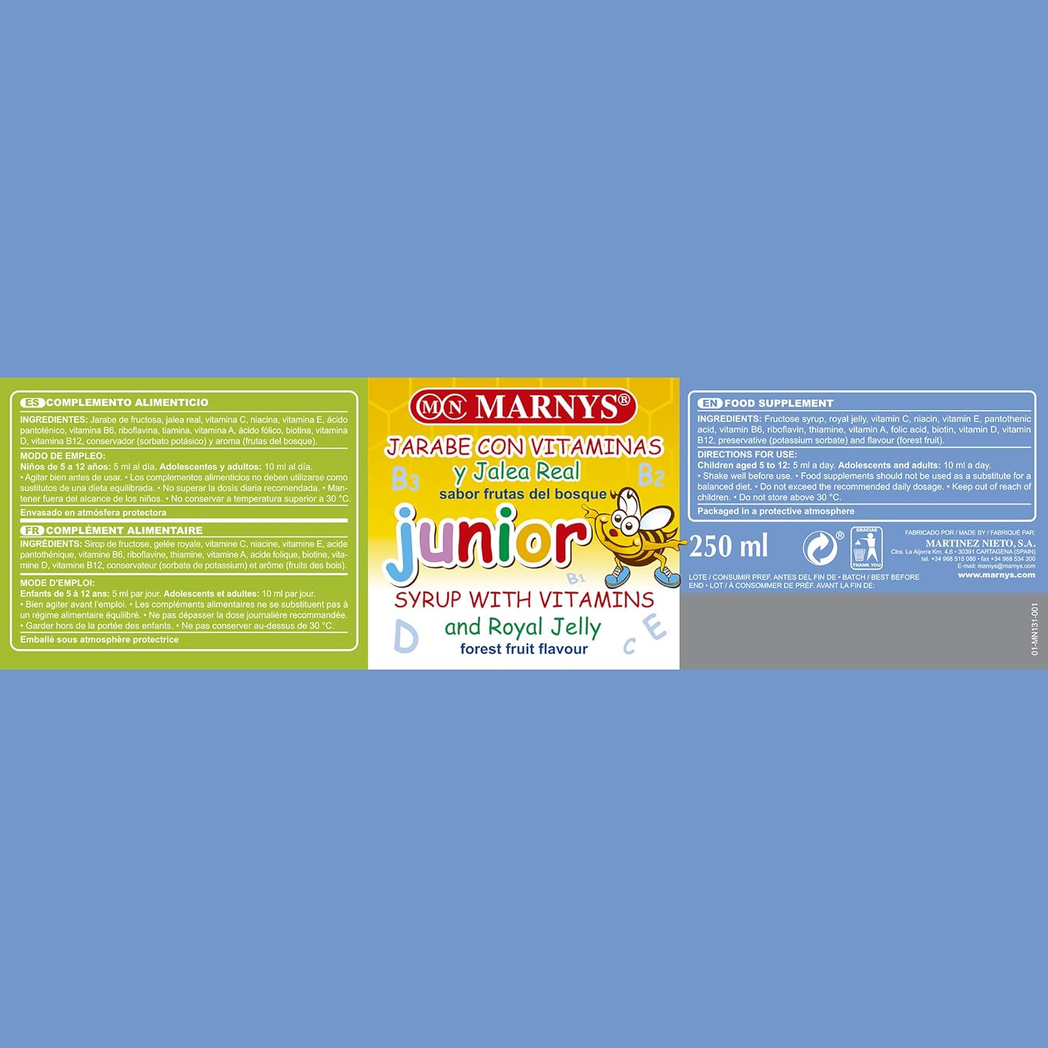 Marny'S Junior Syrup Multivit. Jelly 250Ml