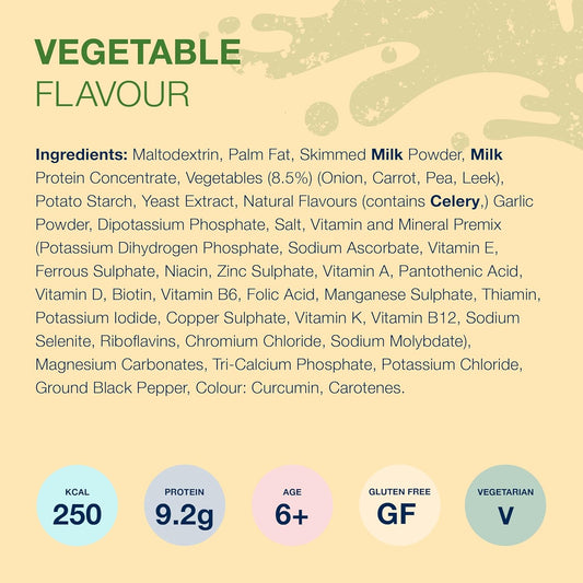 Aymes - Actasolve Savoury - 42 Servings - Vegetable - Soup-Style Nutritional Powder - Gluten Free - Suitable For Adults And Children Aged 3+