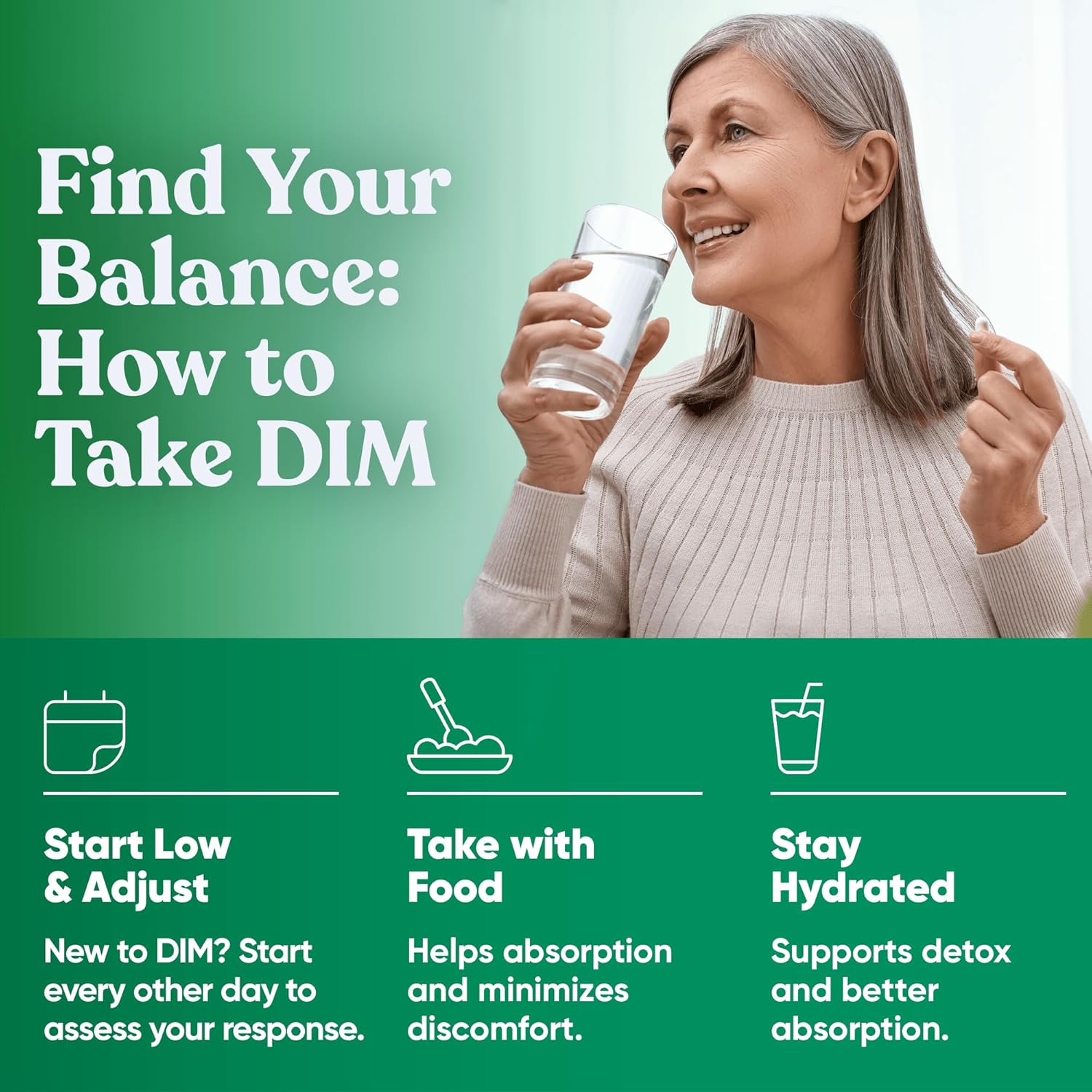 Dim Supplement Pure 200 Mg For Women Or Men – Estrogen Hormone Balance Supplement For Energy, Fatigue, Stress, Menopause, Hot Flashes – Enhanced Bioavailability Bioperine – 60 Vegan Soft Capsules : Health & Household