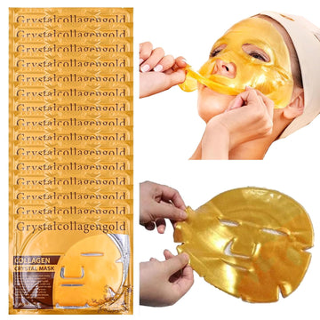 24K Collagen Facial Mask (15 Pcs) Anti Wrinkle, Firm Skin & Hydrating Skin Anti Aging, Puffiness, Mask For Revitalizing