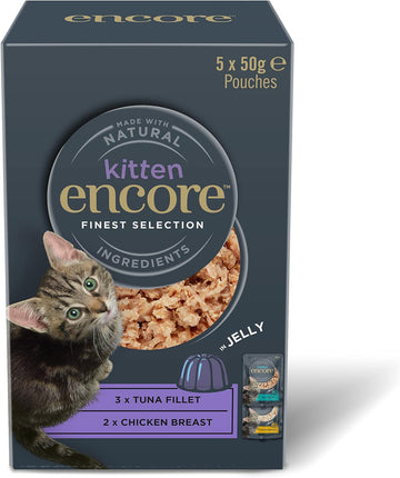 Encore Natural Wet Kitten Food, Multipack Chicken And Tuna In Jelly 50G Pouch (5X50G)Enc8350-1En