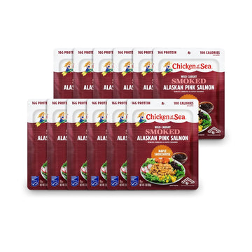 Chicken Of The Sea Wild Caught Smoked Alaskan Pink Salmon With Maple Smokehouse Flavor, 3 Oz. Packet (Box Of 12)