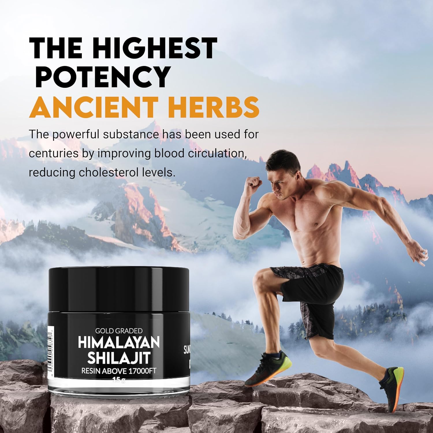 Pure Himalayan Shilajit Resin 45 Days Sun Dried & Gold Graded Shilajit Above 17000Ft 15Gram Purified & Organic, 85 Plus Natural Essential Minerals, Rich In Fulvic Acid And Humic Acid