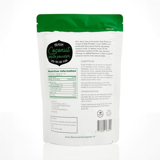 100% Dairy-Free Coconut Milk Powder 250G, Gluten-Free, Coconut Powder, 65% Coconut Oil, Premium, Halal, Kosher Approved