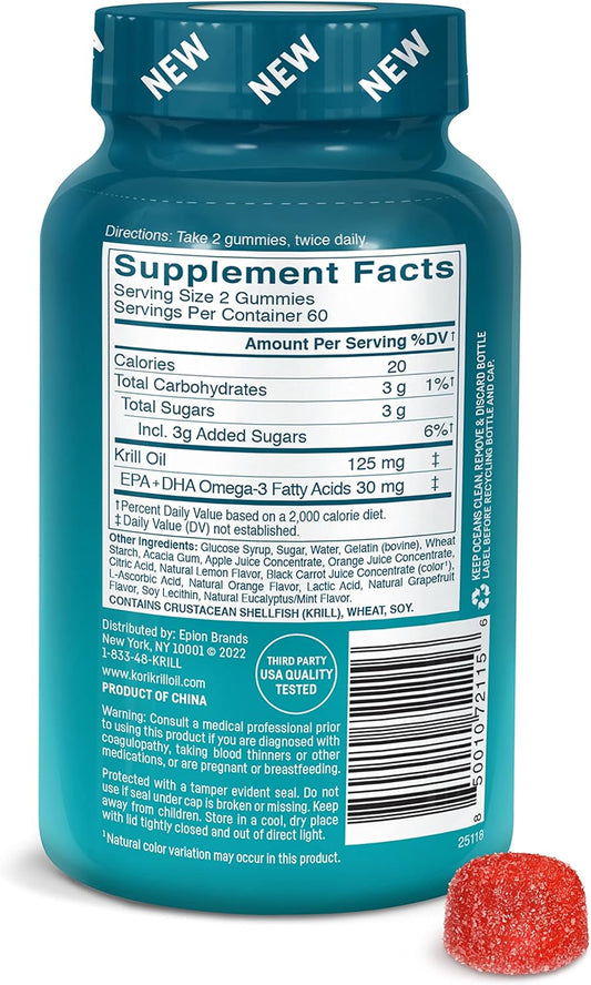 Kori Multi-Benefit Omega-3 Gummies| Heart, Brain, Joint, Eye, Skin, &