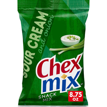 Chex Mix Snack Party Mix, Sour Cream And Onion, Pub Mix Snack Bag, 8.75 Oz