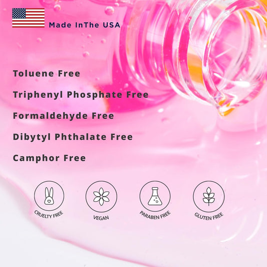 Perfect Formula Ruby Pink Gel Coat - Nail Strengthener, Keratin Nail Treatment, Gemstone Pink Gel Nail Polish - Nail Strengthener For Damaged Nails - Made In The Usa .60 Fl Oz