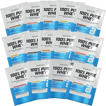 Biotechusa 100% Pure Whey | Protein Powder With Bcaa And Glutamine | Gluten-Free, Palm Oil Free | 21G Protein Per Serving, 14 * 28G, Variety Pack
